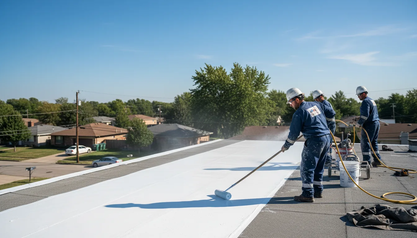 Commercial roof coating in Eden, NY near me